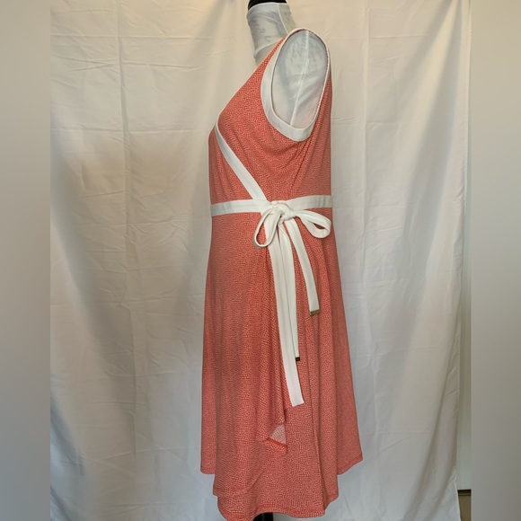 Tommy Hilfiger dress orange white size 14 new with tag - Picture 8 of 12